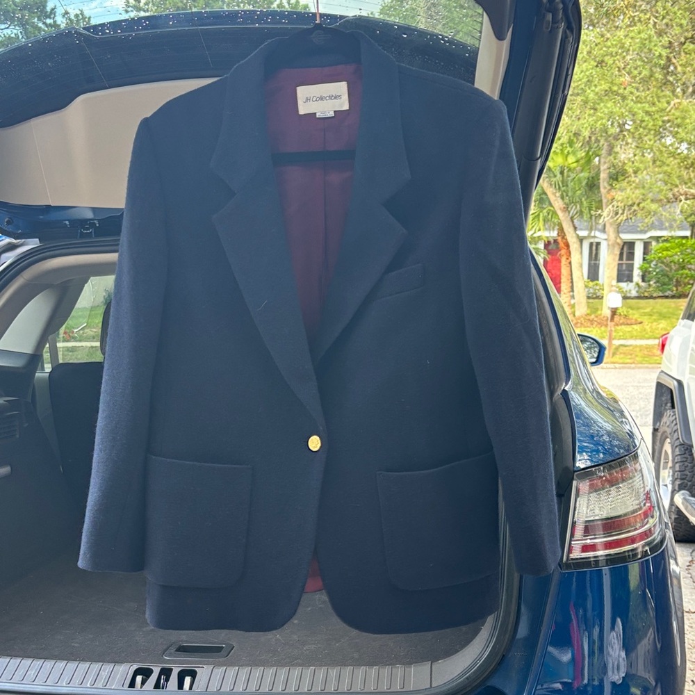 JH Collectibles Wool Blazer with Gold Button